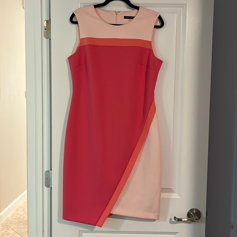 Pink asymmetric front Tommy Hilfiger dress